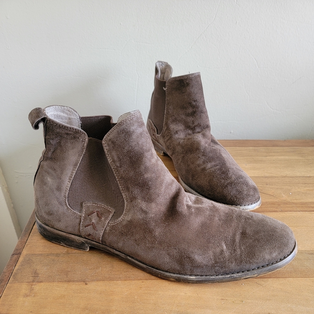 Men's Steve Madden Barstow Brown Suede Ankle Boots Size 10.5